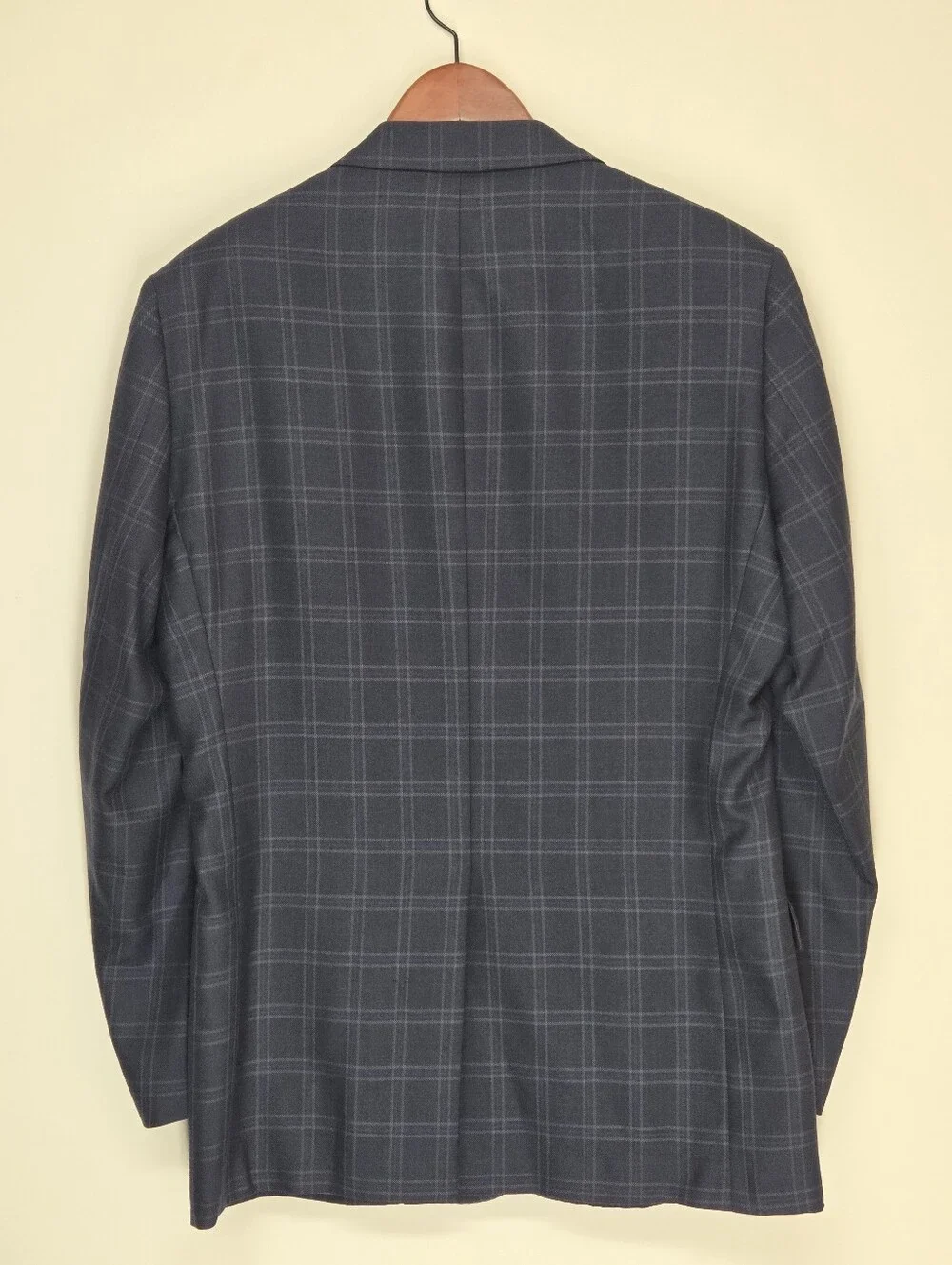 Brooks Brothers 1818 Fitzgerald Navy Windowpane Silk Wool Sport Coat 41R